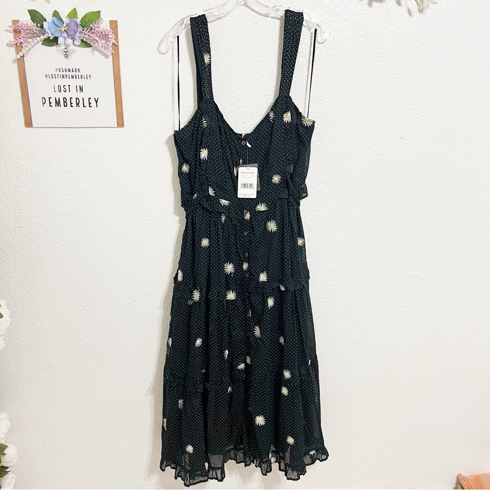 Free People Embroidered Daisy Chain Midi Dress - Picture 2 of 11